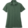 Custom Port Authority Womens Heathered Silk Touch Performance Polo. Green Glen Heather