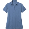 Custom Port Authority Womens Heathered Silk Touch Performance Polo. Moonlight Blue Heather