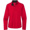 Custom Port Authority Womens Silk Touch Performance 1/4-Zip Red/Black