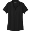 Custom Port Authority Womens EZPerformance Pique Polo. Black