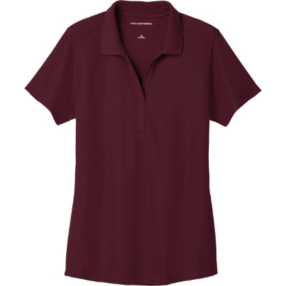 Custom Port Authority Womens EZPerformance Pique Polo. Maroon