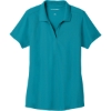 Custom Port Authority Womens EZPerformance Pique Polo. Teal Green