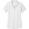 Custom Port Authority Womens EZPerformance Pique Polo. White