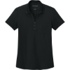 Custom Port Authority Womens Plaited Pique Polo Deep Black