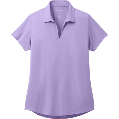 Custom Port Authority Womens City Stretch Polo Bright Lavender Purple