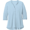 Custom Port Authority Womens UV Choice Pique Henley Cloud Blue