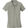 Custom Port Authority Womens EZCotton Polo. Oxford Heather
