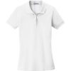 Custom Port Authority Womens EZCotton Polo. White