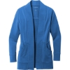 Custom Port Authority Womens Microterry Cardigan Aegean Blue