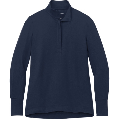 Custom Port Authority Womens Fairway Stretch 1/4-Zip River Blue Navy