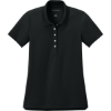 Custom Port Authority Womens Dry Zone Stain-Release Grid Polo Deep Black