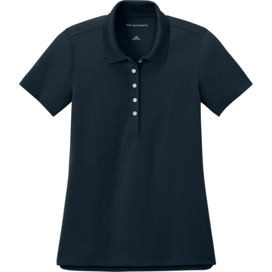 Custom Port Authority Womens Dry Zone Stain-Release Grid Polo Night Navy Blue