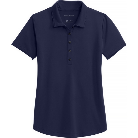 Custom Port Authority Womens C-FREE Snag-Proof Polo True Navy Blue