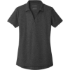 Custom Port Authority Womens C-FREE Cotton Blend Pique Polo Charcoal Gray Heather