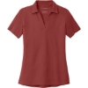 Custom Port Authority Womens C-FREE Cotton Blend Pique Polo Garnet Red