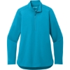 Custom Port Authority Womens C-FREE Double Knit 1/4-Zip Parcel Blue