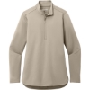 Custom Port Authority Womens C-FREE Double Knit 1/4-Zip Sahara Beige