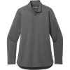 Custom Port Authority Womens C-FREE Double Knit 1/4-Zip SmokeGrey