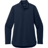 Custom Port Authority Womens C-FREE Double Knit 1/4-Zip True Navy Blue