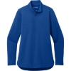 Custom Port Authority Womens C-FREE Double Knit 1/4-Zip True Royal Blue