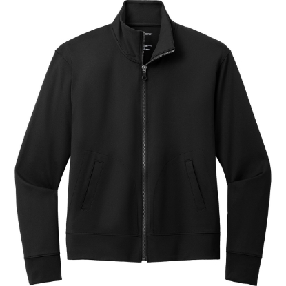 Custom Port Authority Womens C-FREE Double Knit Full-Zip Deep Black