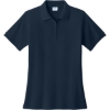 Custom Port & Co Womens Core Blend Pique Polo. Deep Navy Blue