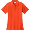 Custom Port & Co Womens Core Blend Pique Polo. Orange