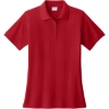 Custom Port & Co Womens Core Blend Pique Polo. Red