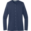 Custom Port Authority Womens Concept Stretch Button-Front Cardigan. Dress Blue Nvy