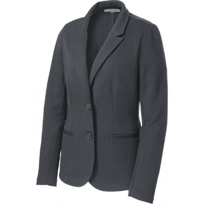Custom Port Authority Womens Knit Blazer. Battleship Gray
