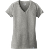 Custom New Era Womens Heritage Blend V-Neck Tee. Light Graph Tw