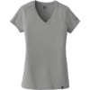 Custom New Era Womens Heritage Blend V-Neck Tee. Shadow Grey He