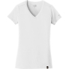 Custom New Era Womens Heritage Blend V-Neck Tee. White