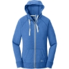 Custom New Era Womens Sueded Cotton Blend Full-Zip Hoodie. Royal Heather Blue