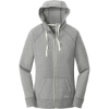 Custom New Era Womens Sueded Cotton Blend Full-Zip Hoodie. Shadow Grey He