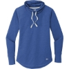 Custom New Era Womens Sueded Cotton Blend Cowl Tee Royal Blue Heather