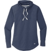 Custom New Era Womens Sueded Cotton Blend Cowl Tee True Navy Blue Heather