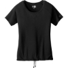 Custom New Era Womens Tri-Blend Performance Cinch Tee. Black Solid