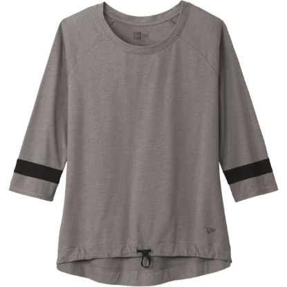 Custom New Era Womens Tri-Blend 3/4-Sleeve Tee ShGy/BlkSd