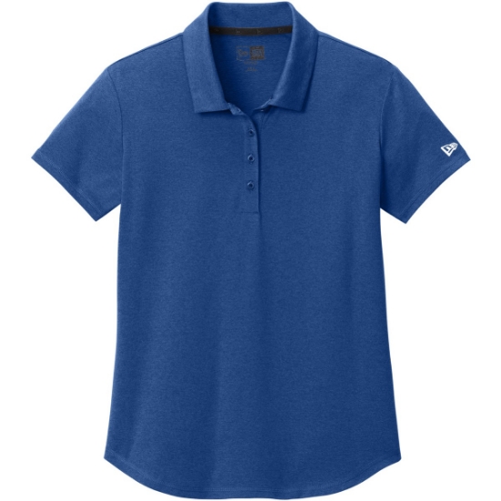 Custom New Era Womens Power Polo Royal Heather Blue