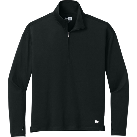 Custom New Era Womens Power 1/2-Zip Black