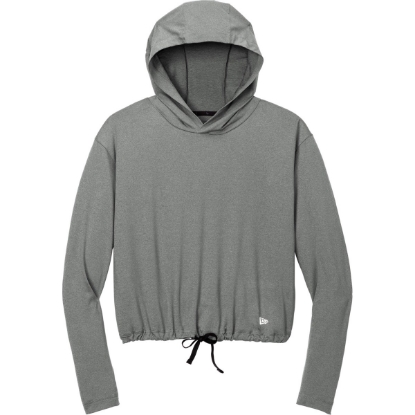 Custom New Era Womens Power Long Sleeve Hoodie Shadow Gray Heather