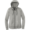 Custom New Era Womens French Terry Full-Zip Hoodie. Light Graphite Twist Gray