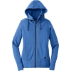 Custom New Era Womens Tri-Blend Fleece Full-Zip Hoodie. Royal Blue Heather