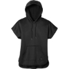 Custom New Era Womens Performance Terry Short Sleeve Hoodie Black