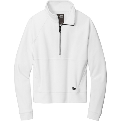 Custom New Era Womens STS 1/2-Zip Fan White