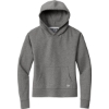 Custom New Era Womens Comeback Fleece Pullover Hoodie Dark Heather Gray