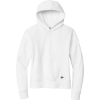 Custom New Era Womens Comeback Fleece Pullover Hoodie White