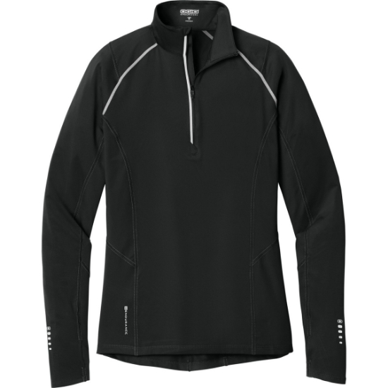 Custom OGIO Womens Nexus 1/4-Zip Pullover. Blacktop