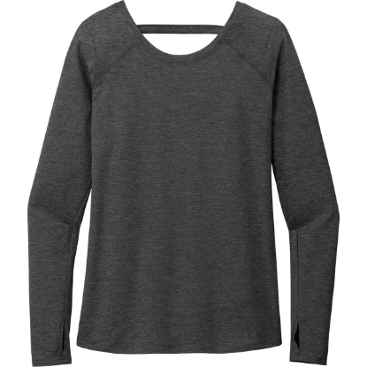 Custom OGIO Womens Force Long Sleeve Tee Blacktop Heather